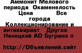 Аммонит Мелового периода. Окаменелость. › Цена ­ 2 800 - Все города Коллекционирование и антиквариат » Другое   . Ненецкий АО,Бугрино п.